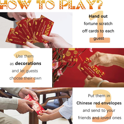 30-Piece 2026 Chinese New Year Scratch Off Cards – Office & Party Game