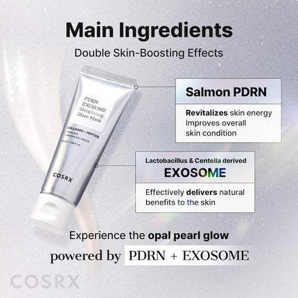 Salmon DNA PDRN Exosome Mask – Glass Skin Overnight Face Treatment, 1.69oz