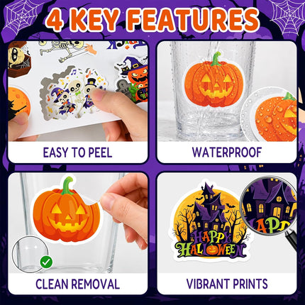 105-Piece Halloween Stickers for Kids, Party Favors, Crafts, Treats & Decorations
