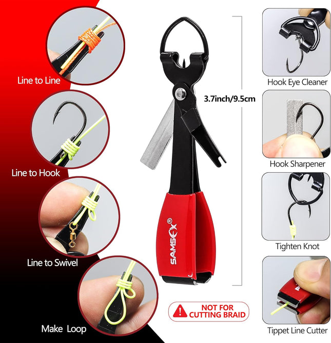Fishing Knot Tying Tool – Fly Fishing Nippers, Hooks, Lures & Flies