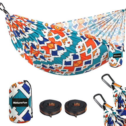 Ultralight Camping Hammock, 300kg Capacity, Compact Travel Hammock Straps & Carabiners