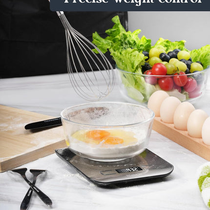 Digital Kitchen Food Scale – 11lb, 6 Units, Tare Function, Stainless Steel