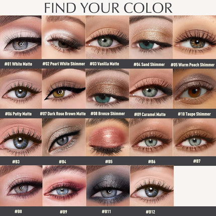 Pearl White Eyeshadow Stick, Shimmer Cream Eye Brightener, High Pigment, Glitter Makeup Pencil