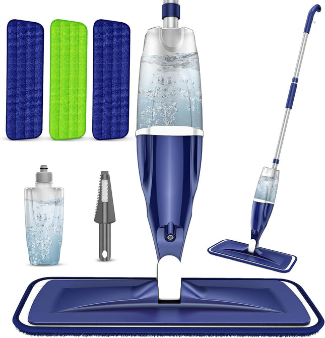 Spray Mop for Floors – Wet & Dry with 3 Reusable Pads for Hardwood & Tile
