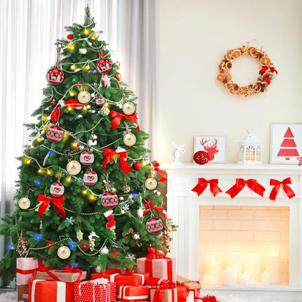 30 Pcs Christmas Balls Ornaments – 2.36'' Red & Gold Shatterproof Xmas Decorations