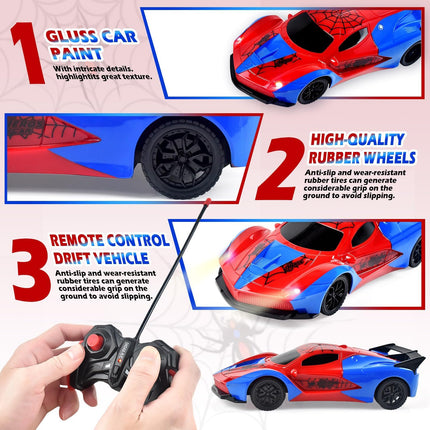 RC Car Toy for Kids Ages 3+ Remote Control Spider Vehicle Boys Girls Gift