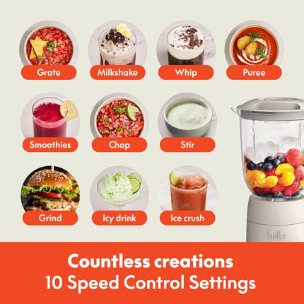 10 Speed Countertop Blender Smoothie Maker 48oz Pitcher 450W Motor