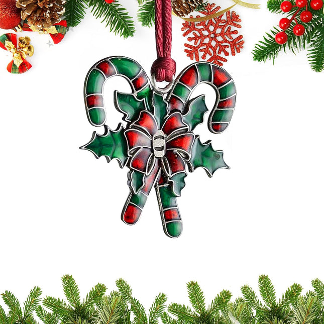 2025 Solid Pewter Christmas Tree Ornament – Handcrafted Metal DIY Holiday Hanging Decoration