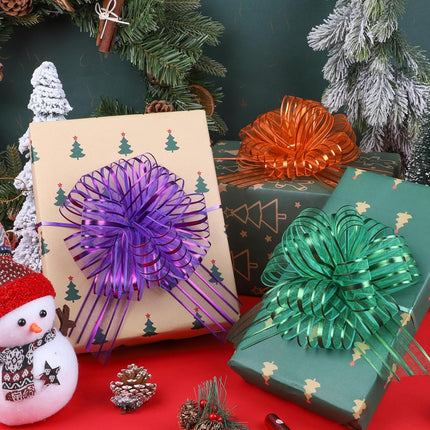 12PCS Mixed Color Pull Bow Ribbons 6 Inch Large Gift Bows for Presents