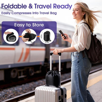 Travel Pillow for Airplane – Memory Foam Neck Support with Carry Bag & Accessories