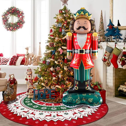 Christmas Party Balloon – 60" Red & Green Nutcracker Foil Decoration Indoor