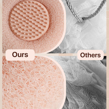 4PCS Super Soft Sunflower Loofah Sponges – Shower Mesh Body Cleaning Balls