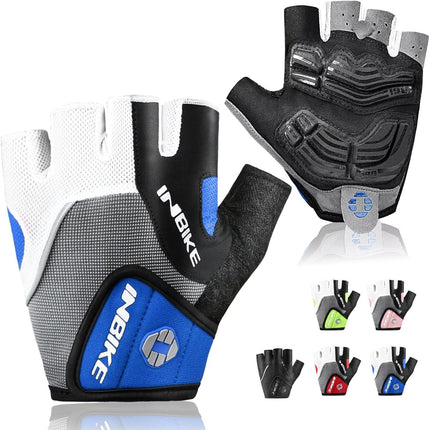 5mm Padded Half-Finger Cycling Gloves, Anti-Slip Shock Absorbing Breathable Biking
