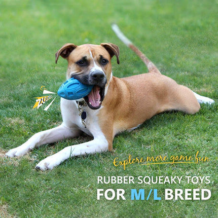 Squeaky Dog Toy – Rubber Chew Ball, Durable for Aggressive Medium & Large Dogs