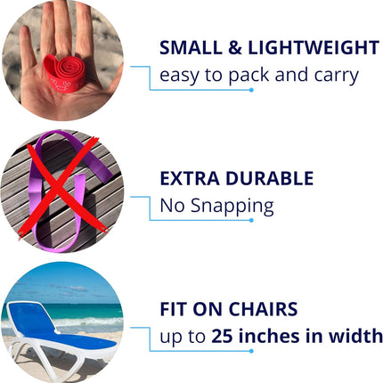 6-Pack Beach & Pool Chairs Clips – Durable, Glow-in-the-Dark & Regular