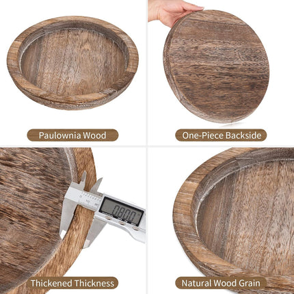 Rustic Wooden Tray – Farmhouse Centerpiece for Coffee Table or Home Decor