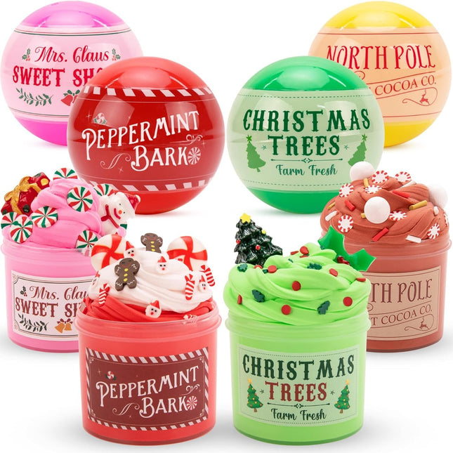 4-Pack Christmas Slime Balls – Fun Slime Kit for Kids’ Stocking Stuffers