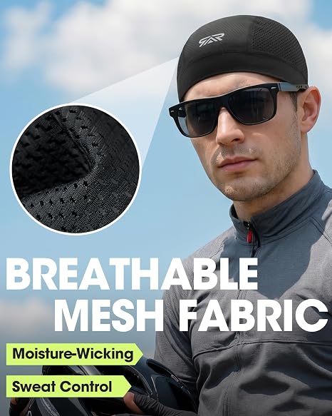 3 Pack Cooling Skull Cap for Men Women Sports Helmet Liner Beanie