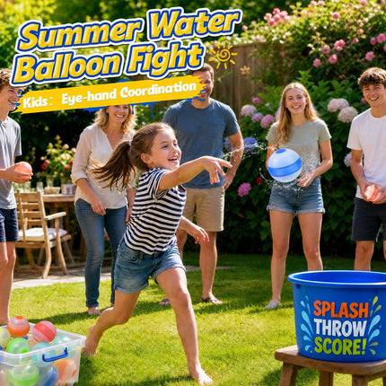 12PCS Reusable Silicone Water Balloons Quick Fill Pool Beach Toys for Kids