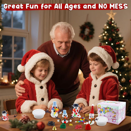 12-Pack Snowman Kits Fun Build-a-Snowman Craft for Kids & Winter Family Activities