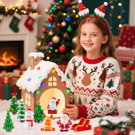 Christmas Snowman Mini Ornament Kit – DIY Table & Fairy Garden Decor
