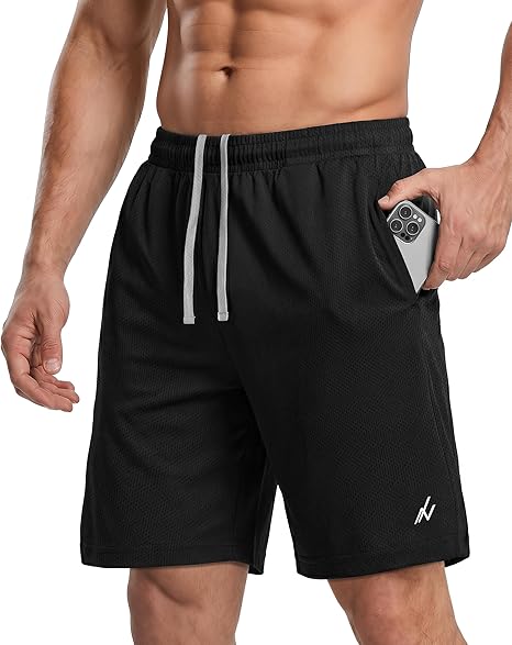 Men's Quick Dry Athletic Shorts with Pockets for Running & Gym Workout
