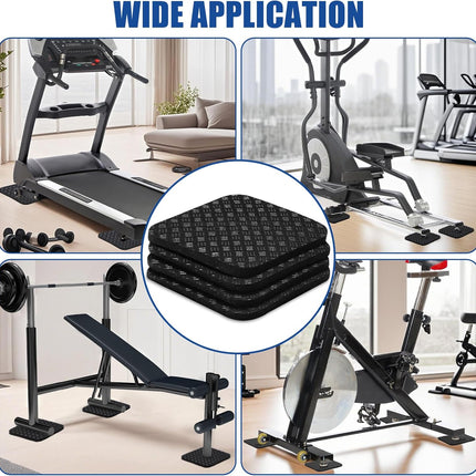 4 Pack Anti Vibration Pads for Peloton Bike Treadmill Floor Protectors