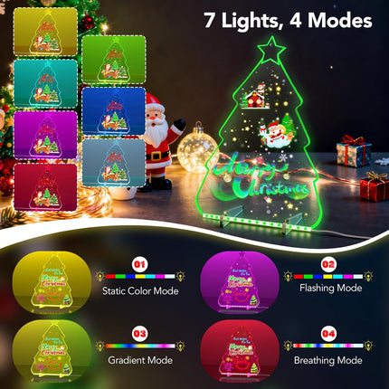 LED Drawing Board for Kids – Light-Up Acrylic Dry Erase Board Xmas Gift