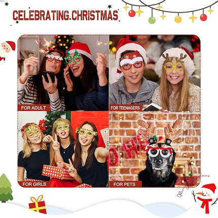 St. Patrick’s Day Party Glasses – Glitter Christmas Frames for Photo Booth Props