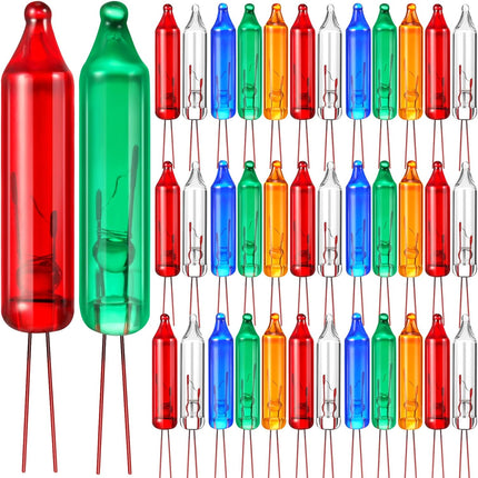 200-Count 2.5V Mini Incandescent Replacement Bulbs for Christmas String Lights (50/100/150/200 Count Options)