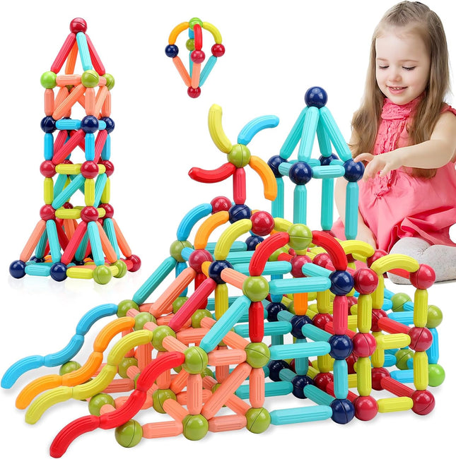 Magnetic Building Blocks for Kids 3+ – STEM Montessori Educational Toy Set