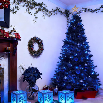 100PCS Dark Blue Shatterproof Christmas Balls with Reusable Gift Package