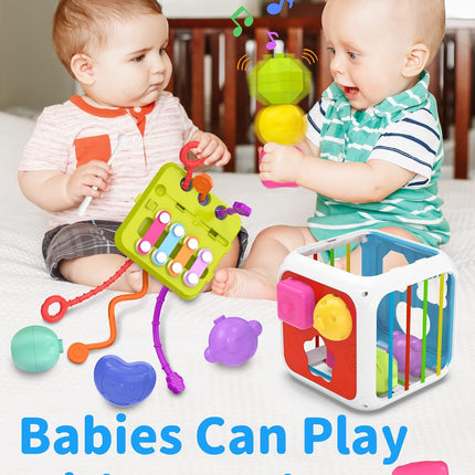 Montessori Activity Cube Toy for Toddlers – Sensory Sorter 18+ Months