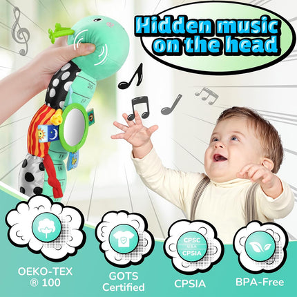 Baby Musical Caterpillar Toy 0–12 Months – Teether & Sensory Learning Toy