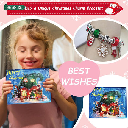 Christmas Advent Calendar Bracelet Kit – 24 Days DIY Jewelry for Girls & Teens
