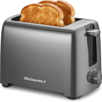 2 Slice Cool Touch Toaster with 1.25" Extra Wide Slots, Gunmetal Gray