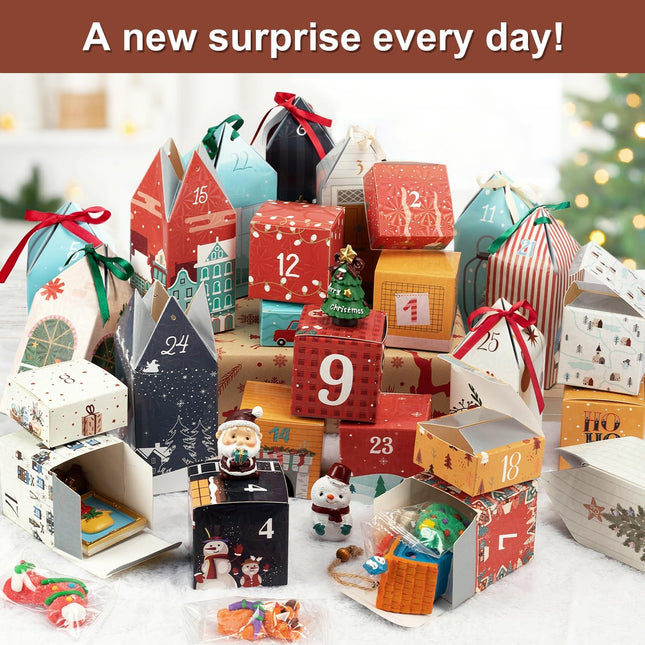 25PCS Christmas Countdown Boxes – DIY Numbered Advent Calendar for Family & Friends
