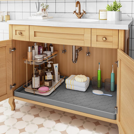 Waterproof Under Sink Silicone Mat 34"x22" – Cabinet & Shelf Protector
