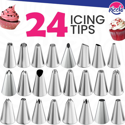 88Pc Cake Decorating Kit Turntable 24 Piping Tips Bags Spatulas Scrapers