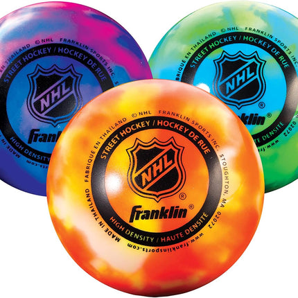 3-Pack NHL Extreme Color Street Hockey Balls – Durable Street Hockey Toy