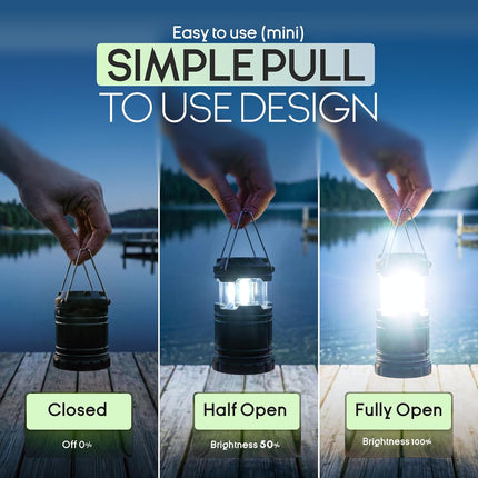 LED Camping Lantern Flashlights, Battery Operated Tent Light, Emergency Lamp for Home & Outdoor Use