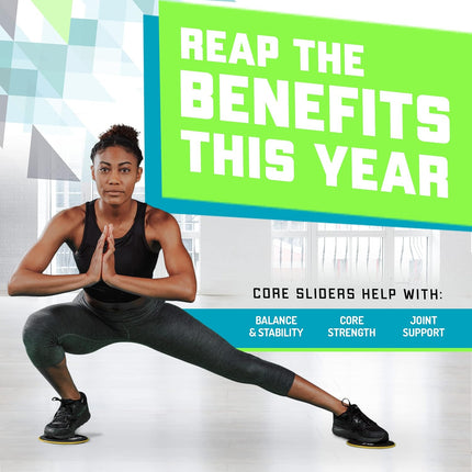 Core Workout Sliders – Portable 2-Pack for Abs, Legs & Full Body Exercise