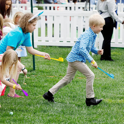6-Player Easter Egg & Spoon Race Game – Kids Party Favor & Lawn Game Set