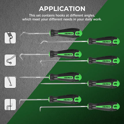 8PCS Pick & Hook Set – Precision Automotive Hooks for O-Ring, Gasket, Seal Removal