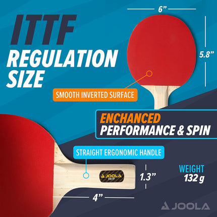 Tournament Level Ping Pong Rackets Set with Carrying Case Indoor Outdoor