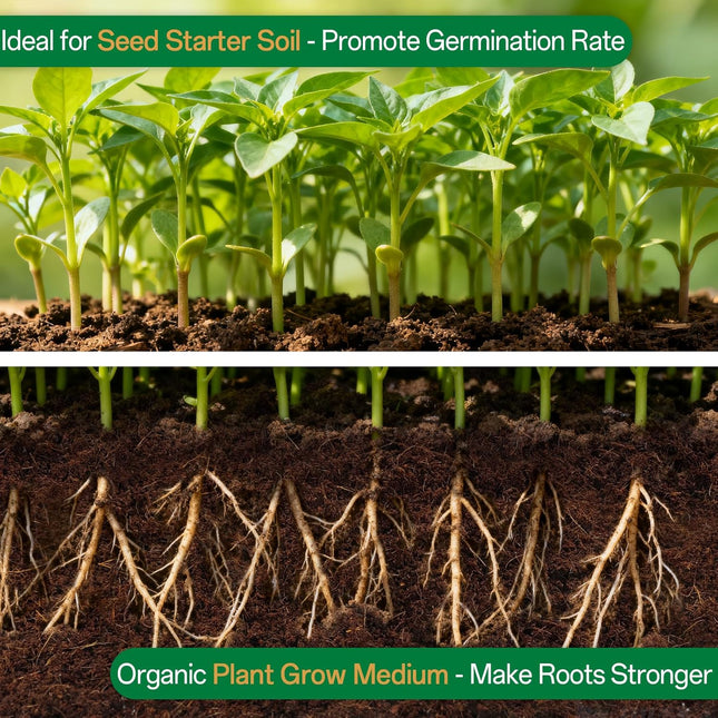 6 Pack Organic Coco Coir Bricks for Plants Compressed Coconut Husk Potting Soil Growing Mix
