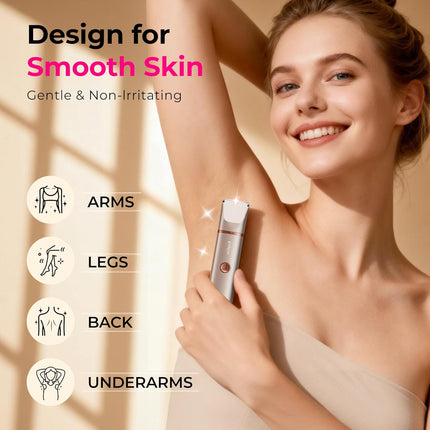 Waterproof Bikini Trimmer for Women Painless Body Hair Remover Razor