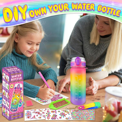 Decorate Your Own Water Bottle Kit – Unicorn Crafts for Girls 4-10