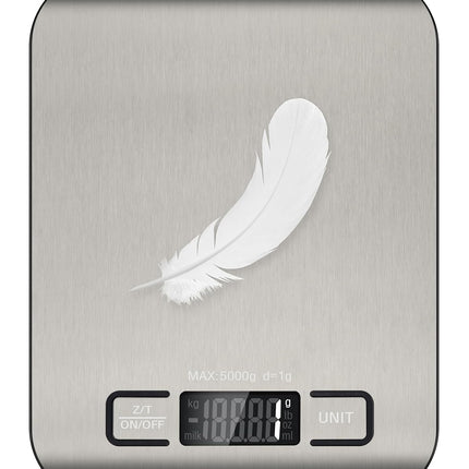 Digital Kitchen Food Scale – 11lb, 6 Units, Tare Function, Stainless Steel