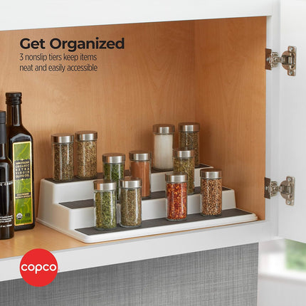 3-Tier Kitchen & Pantry Spice Rack – Non-Skid Shelf for Bottles & Jars